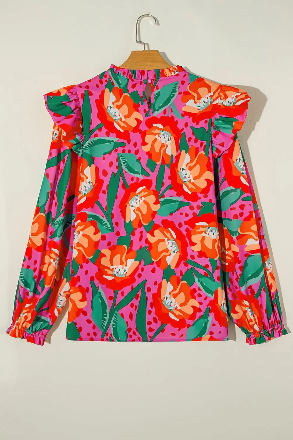 Plus size floral ruffle blouse - Love Salve